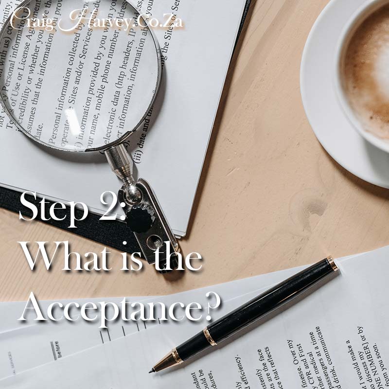 Writing a Legal Contract - Acceptance
